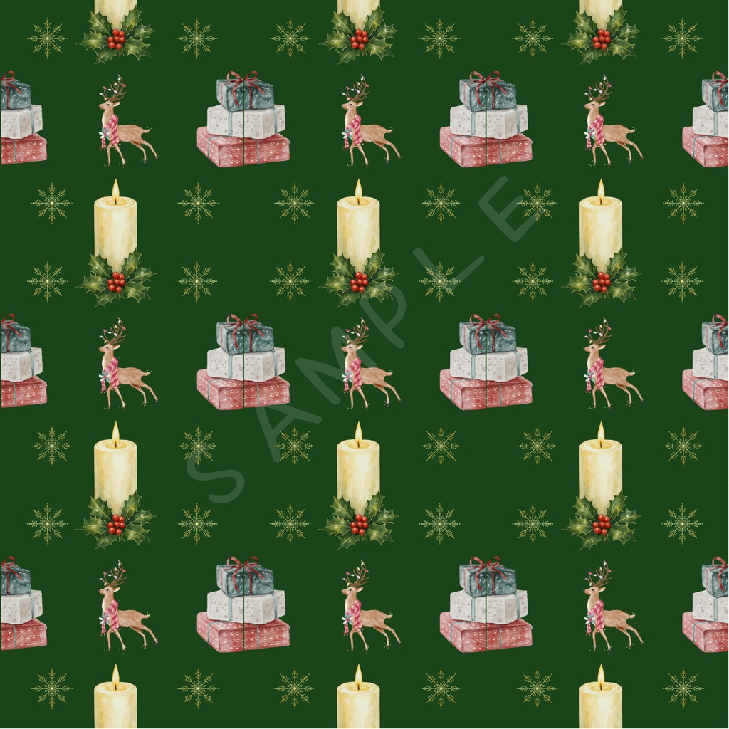クリスマス柄デジタルペーパー 5枚セットF