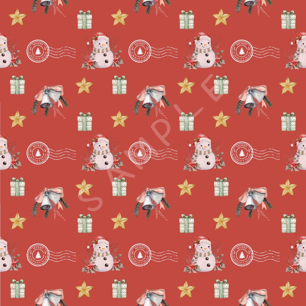 クリスマス柄デジタルペーパー 5枚セットG