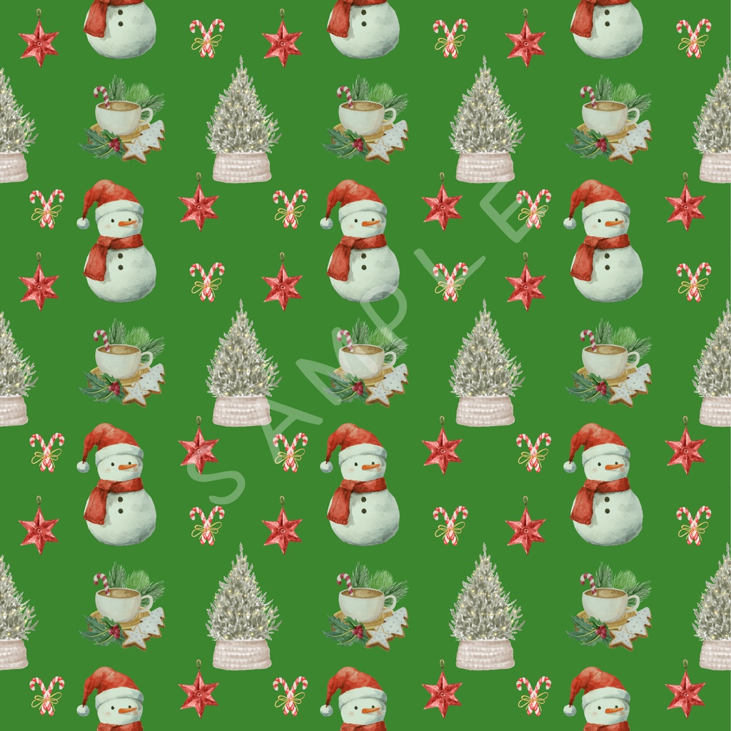 クリスマス柄デジタルペーパー 5枚セットH