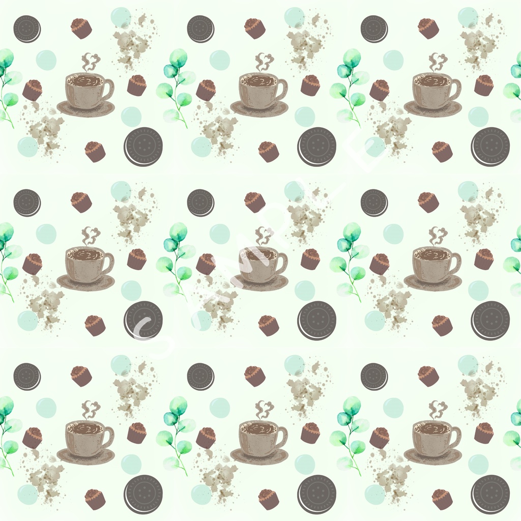 カフェ柄デジタルペーパー5枚セット