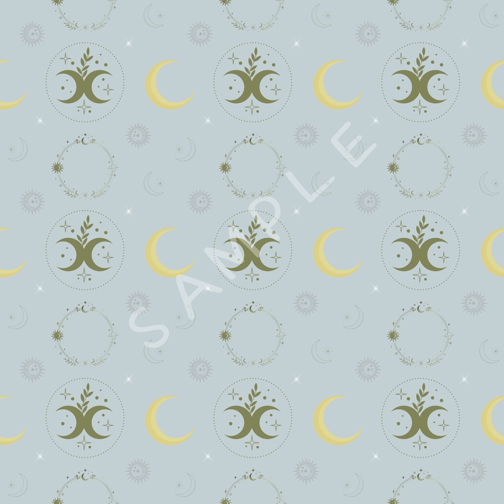 Moon pattern(月柄)デジタルペーパー 5枚セット