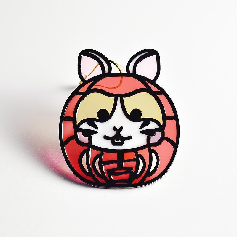 【Moko Bastet】アニマル達磨 (ハムスター) オーナメント / キーホルダー