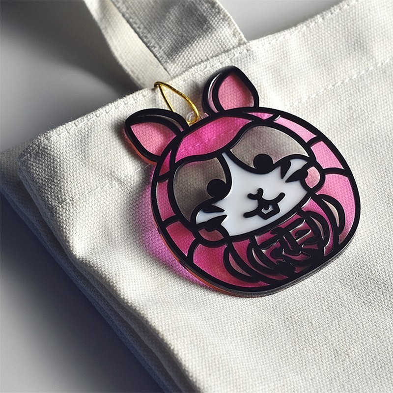 【Moko Bastet】アニマル達磨 (ハムスター) オーナメント / キーホルダー