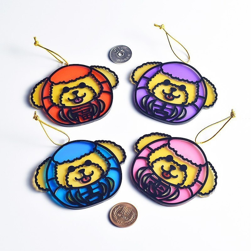 【Moko Bastet】アニマル達磨 (プードル) オーナメント / キーホルダー