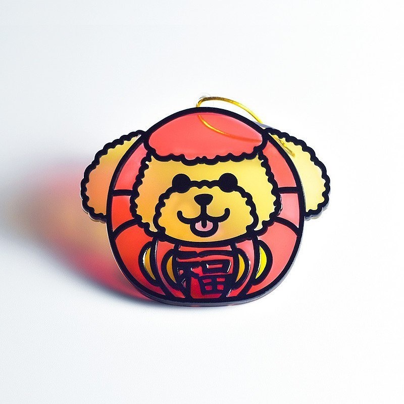 【Moko Bastet】アニマル達磨 (プードル) オーナメント / キーホルダー