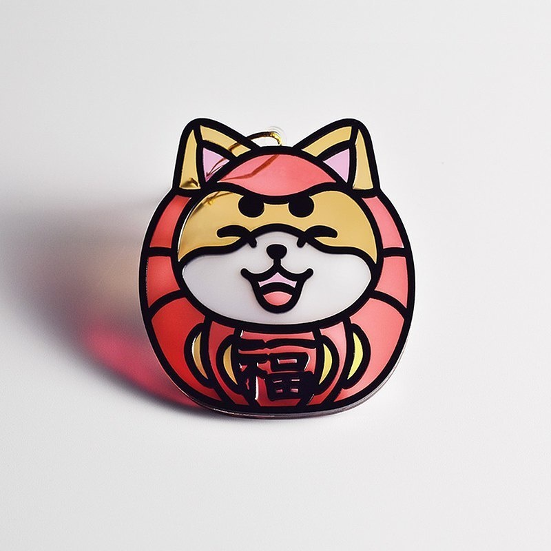 【Moko Bastet】アニマル達磨 (しばいぬ) オーナメント / キーホルダー