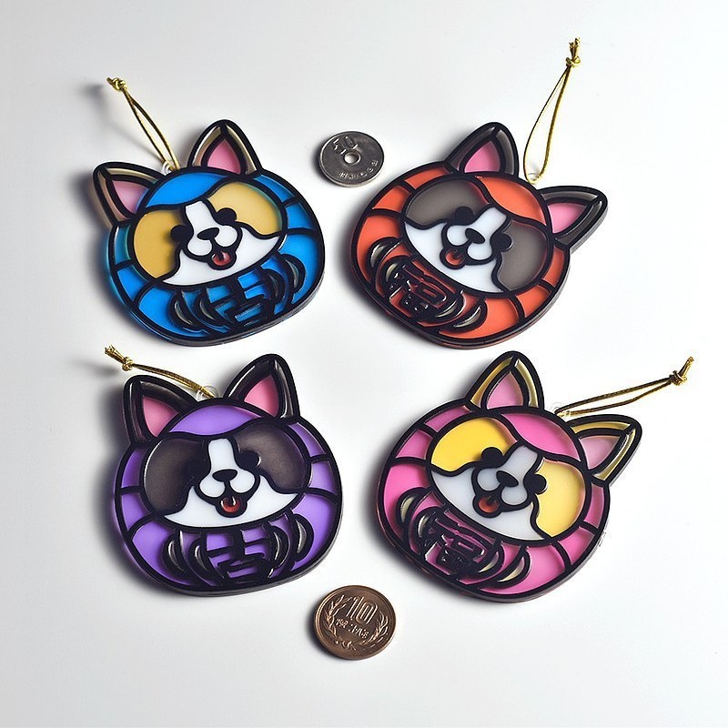 【Moko Bastet】アニマル達磨 (コーギー) オーナメント / キーホルダー