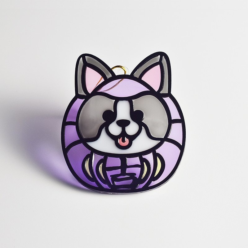 【Moko Bastet】アニマル達磨 (コーギー) オーナメント / キーホルダー