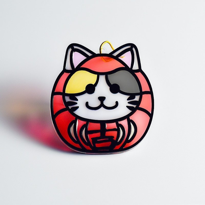【Moko Bastet】MOKO アニマル達磨 (猫) オーナメント / キーホルダー 三毛猫 白猫 黒猫 茶トラ猫