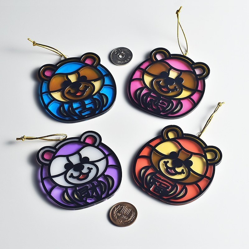 【Moko Bastet】MOKO アニマル達磨 (クマ) オーナメント / キーホルダー