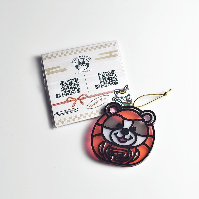 【Moko Bastet】MOKO アニマル達磨 (クマ) オーナメント / キーホルダー