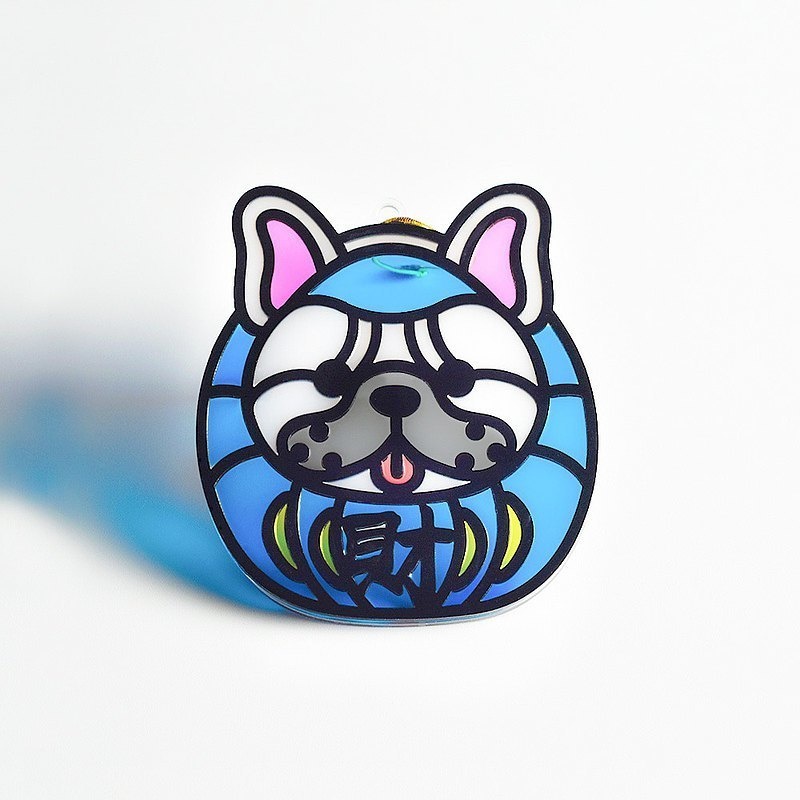 【Moko Bastet】アニマル達磨 (ブルドッグ) オーナメント / キーホルダー