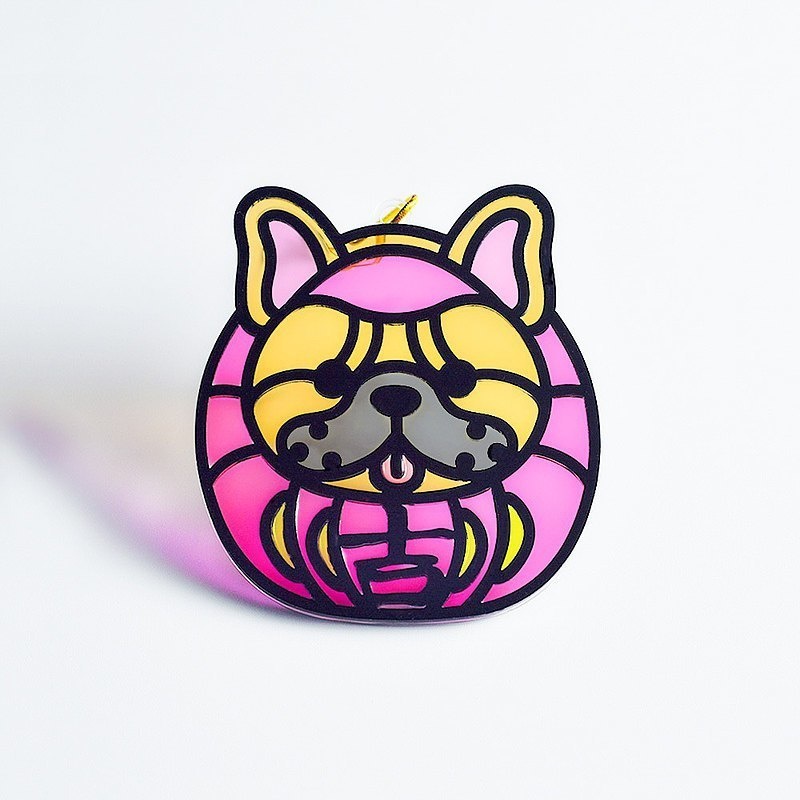 【Moko Bastet】アニマル達磨 (ブルドッグ) オーナメント / キーホルダー