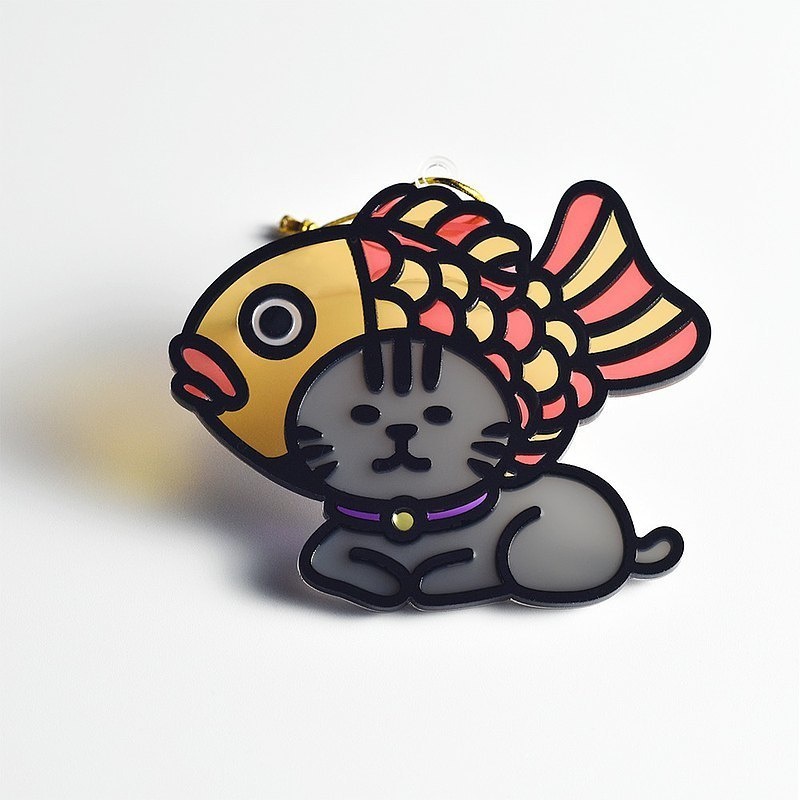 【Moko Bastet】たい焼きヘッドキャット オーナメント / キーホルダー