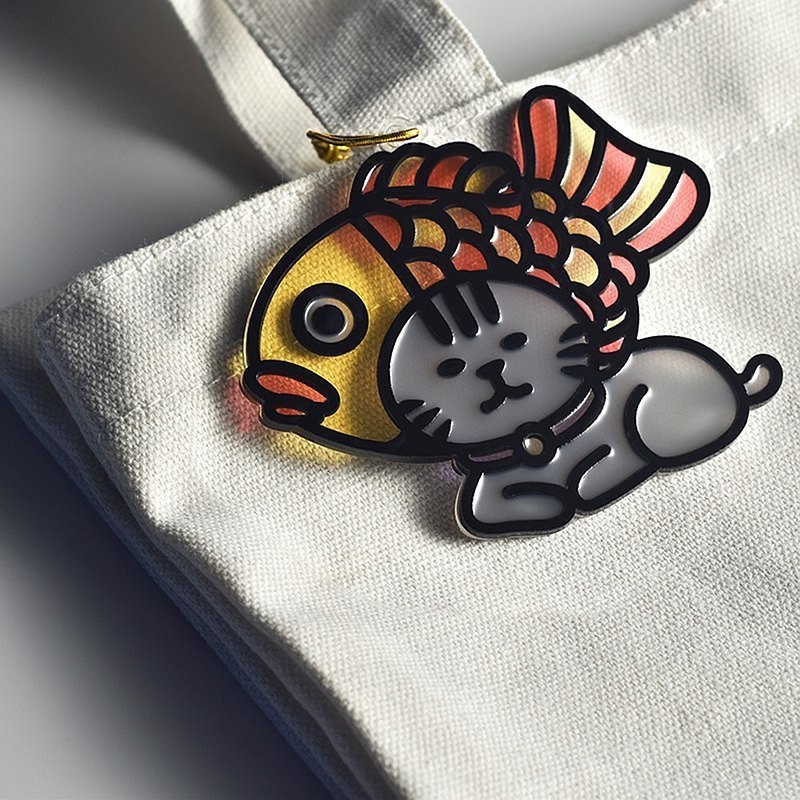 【Moko Bastet】たい焼きヘッドキャット オーナメント / キーホルダー