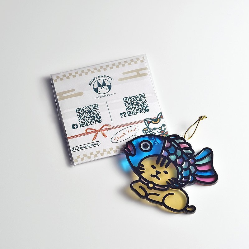 【Moko Bastet】たい焼きヘッドキャット オーナメント / キーホルダー