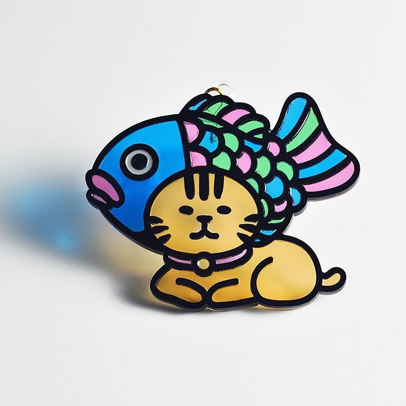 【Moko Bastet】たい焼きヘッドキャット オーナメント / キーホルダー