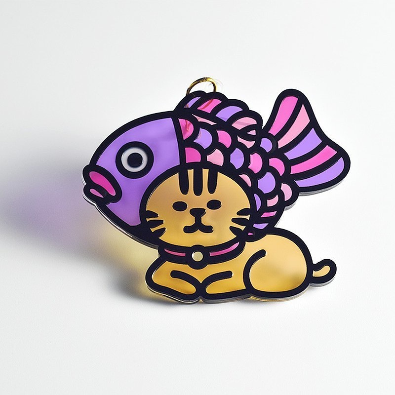 【Moko Bastet】たい焼きヘッドキャット オーナメント / キーホルダー