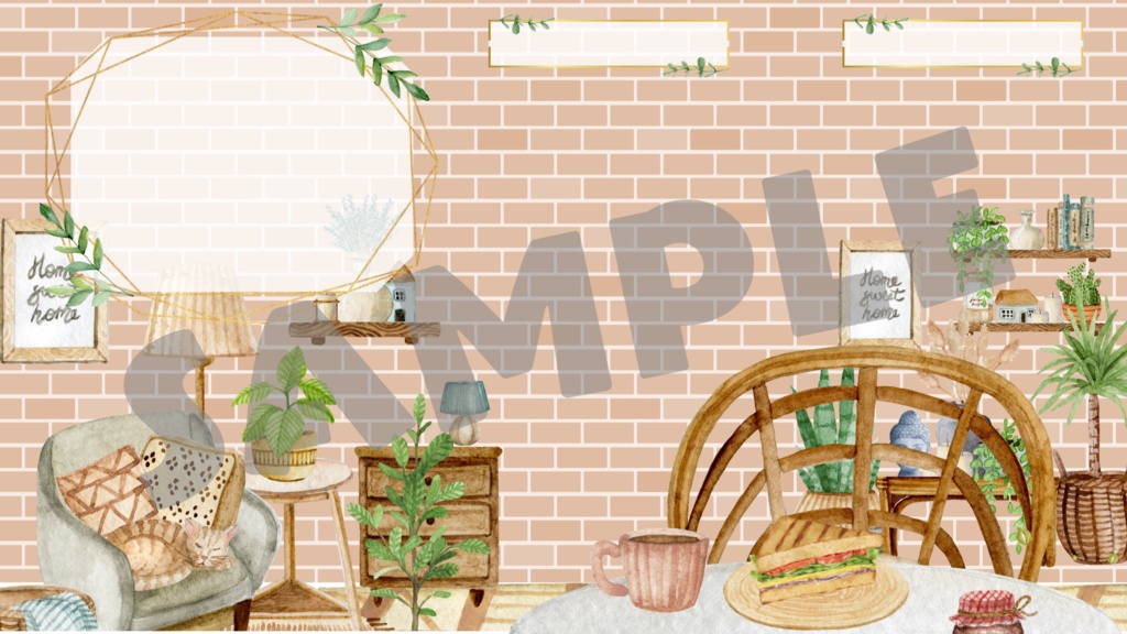 【 配信背景 】 いつでも使える配信部屋の配信画面素材 ( VTuber素材 ) 【配信画面/ゲーム画面 /雑談 / 歌枠 / グッズ背景】