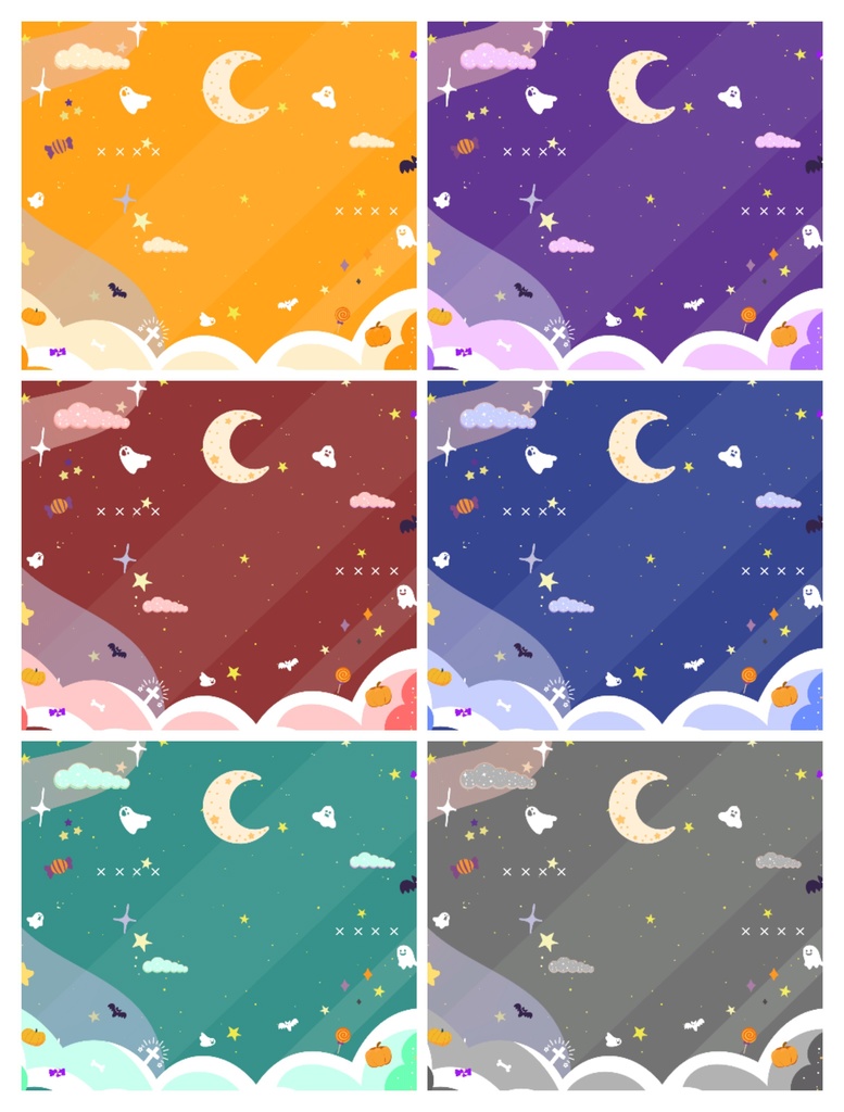 【 配信背景 】 ハロウィンに使えるの配信画面素材 ( VTuber素材 ) 【配信画面/ゲーム画面 /雑談 / 歌枠 / グッズ背景/秋/ハロウィーン】