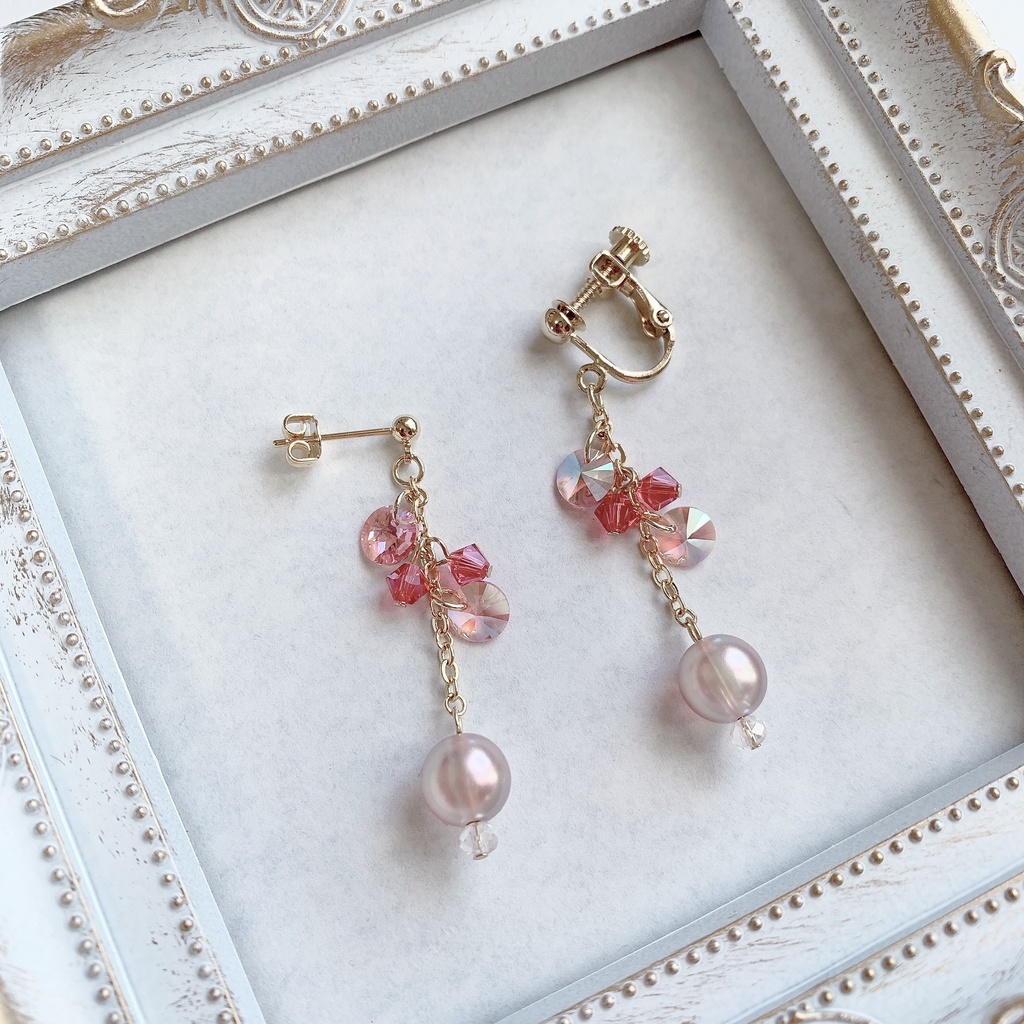 さくら色のピアス/イヤリング