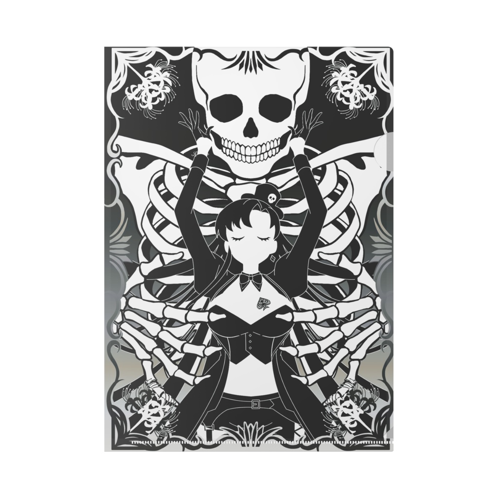 彼岸花ドクロ 周年記念イラスト A4クリアファイル