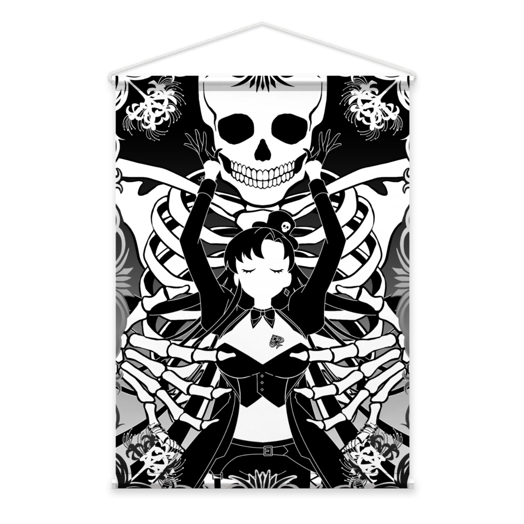 彼岸花ドクロ 周年記念イラスト B2タペストリー