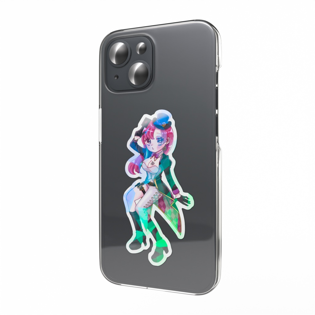 彼岸花ドクロ　砂糖ちか 描き下ろし ホログラムスマホステッカー