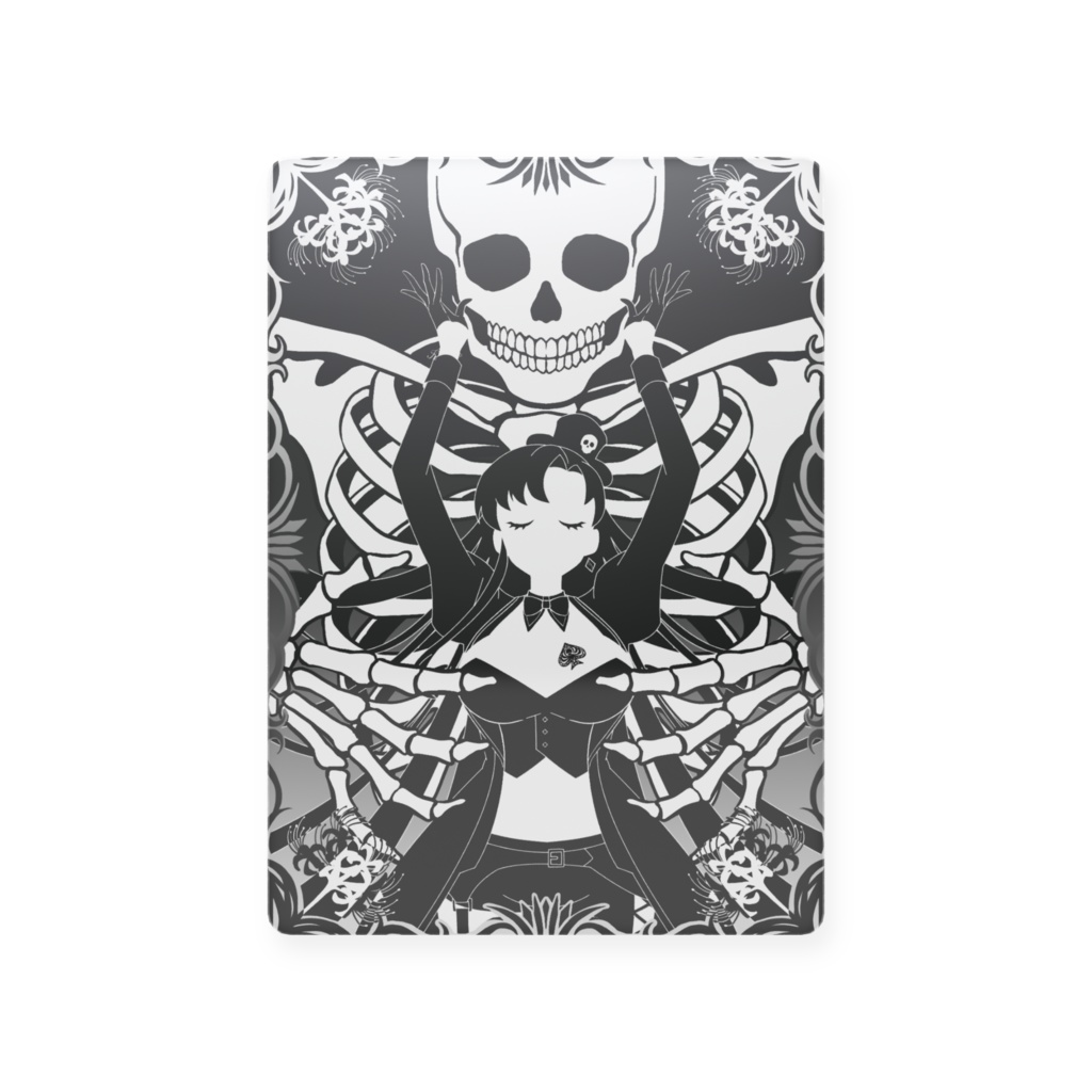 彼岸花ドクロ 周年記念イラスト プラスチックカード