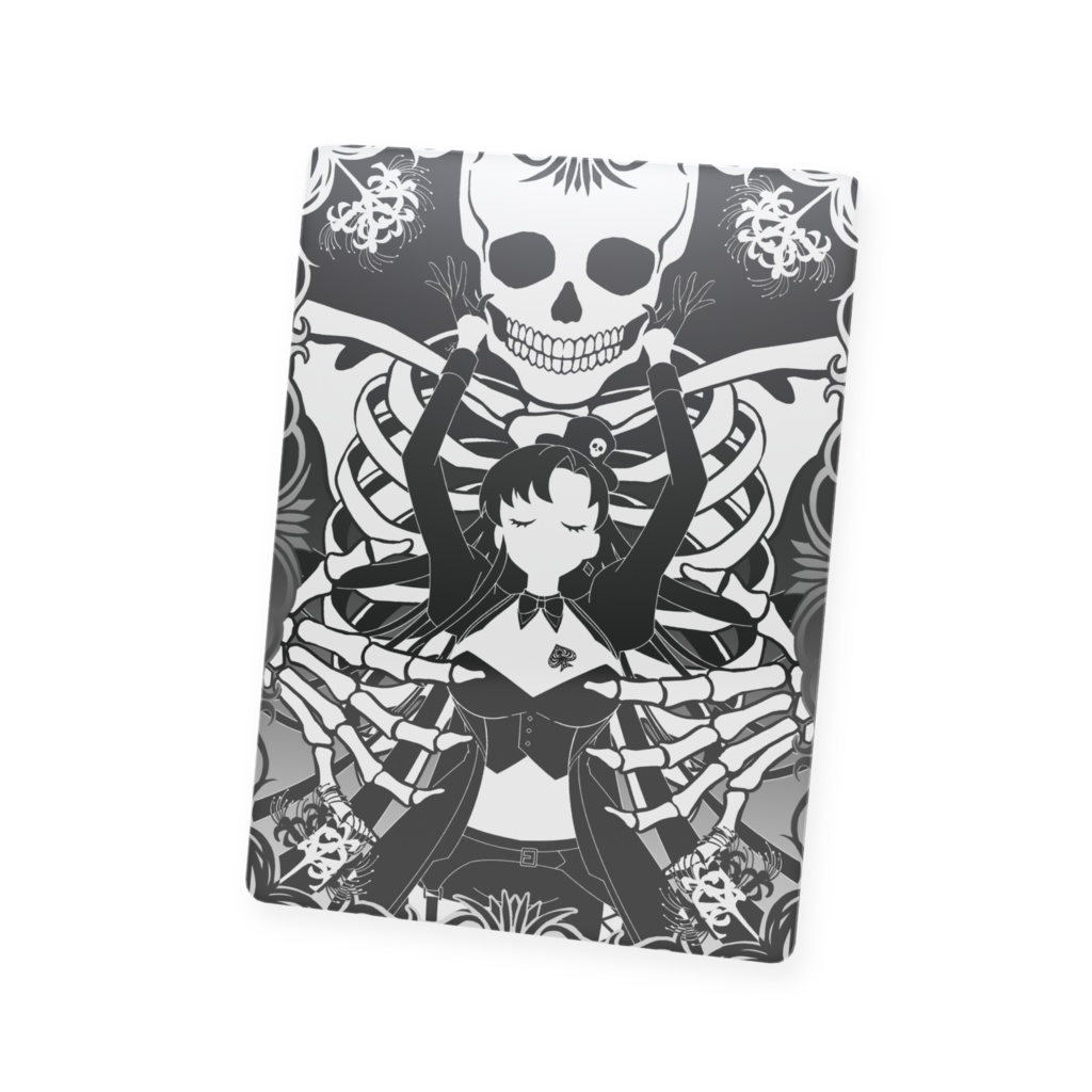 彼岸花ドクロ 周年記念イラスト プラスチックカード