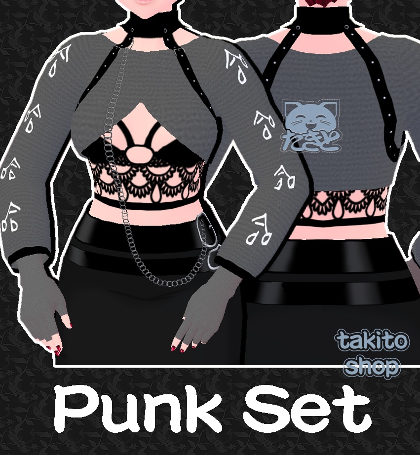 Women's punk clothing set レディースパンク服セット