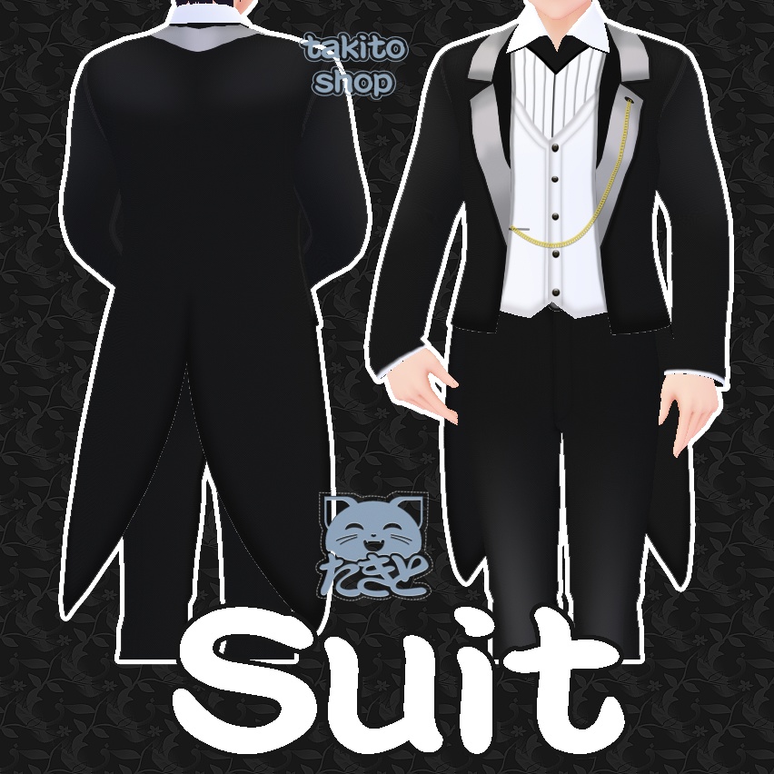 エレガントスーツ2ピース（コート+パンツ）『ファッションスーツセットカジュアルフォーマルウェディング 』Elegant Suit 2 Pieces (Coat+Pants)