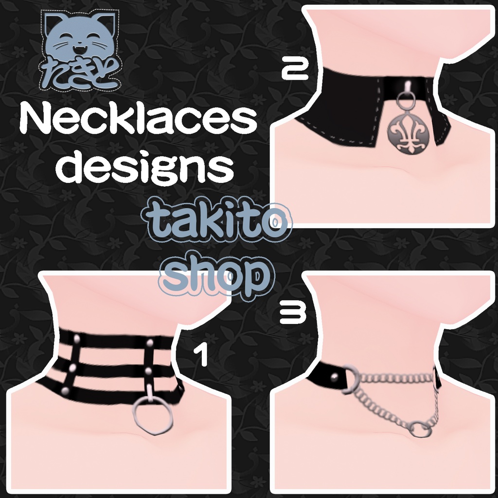 vroidモデルのネックレスデザイン『 necklace designs 』