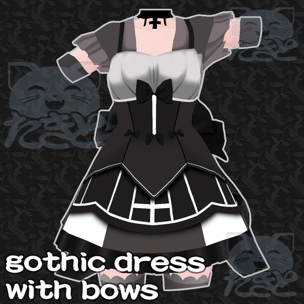 リボン付きゴシックドレス『 Gothic dress with bows 』