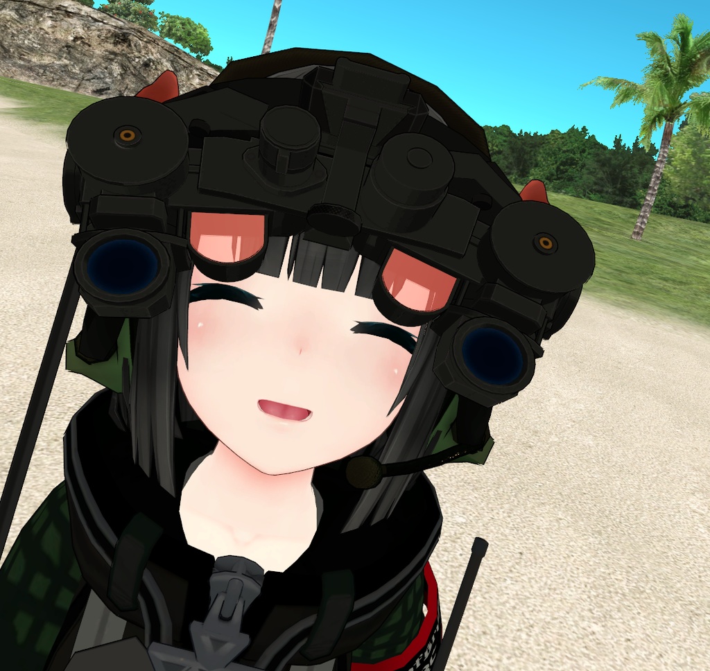 xx PVS21風 ナイトビジョンゴーグル VRchat使用想定3Dモデル xx