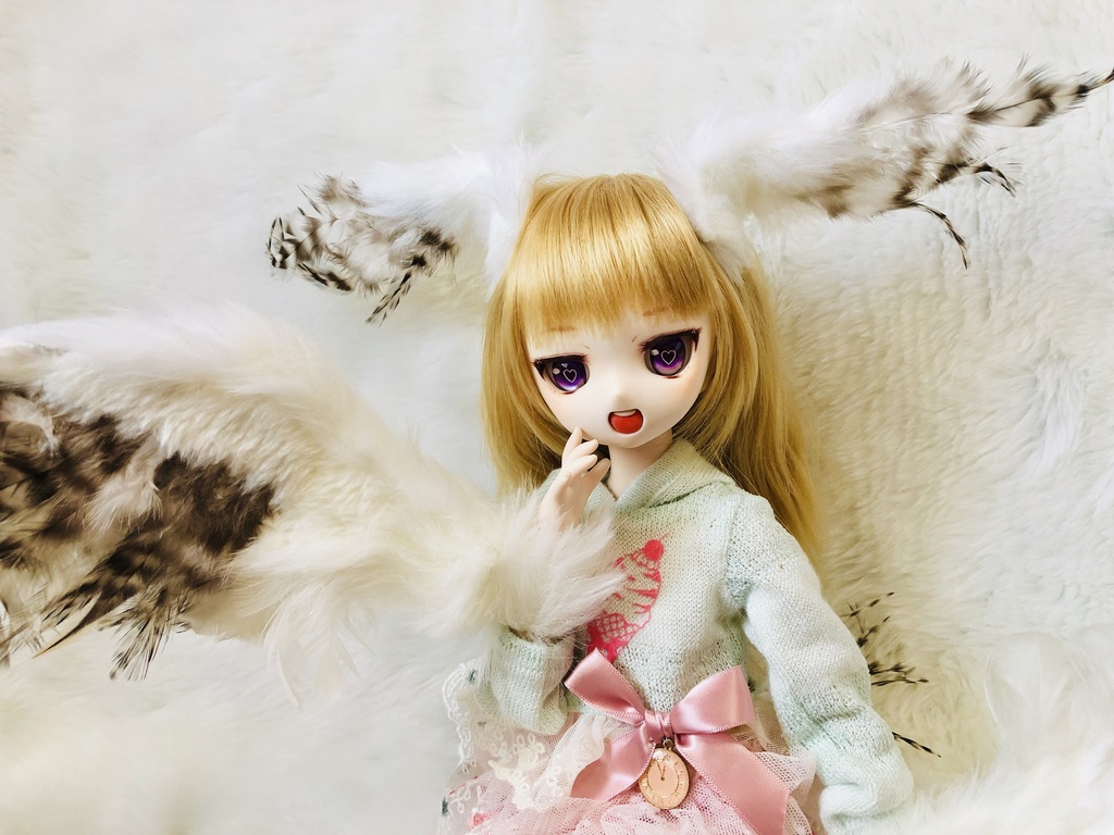 ※2点【セール】羽っ子ドール★ふくろうホワイト