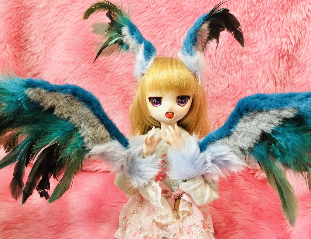 ※1点【エアコミケセール】羽っこドール★こまどりブルー