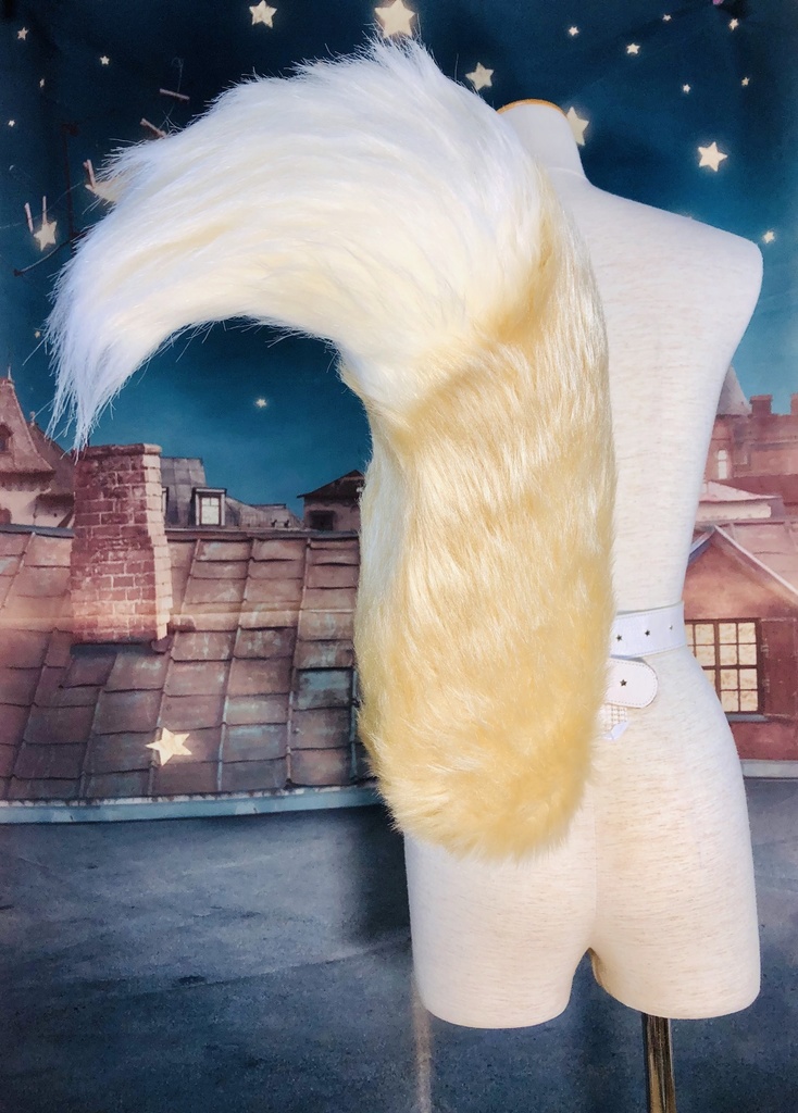 ぴんと立つ!狐耳&しっぽセット/ハニーゴールド×ミックスブラウン