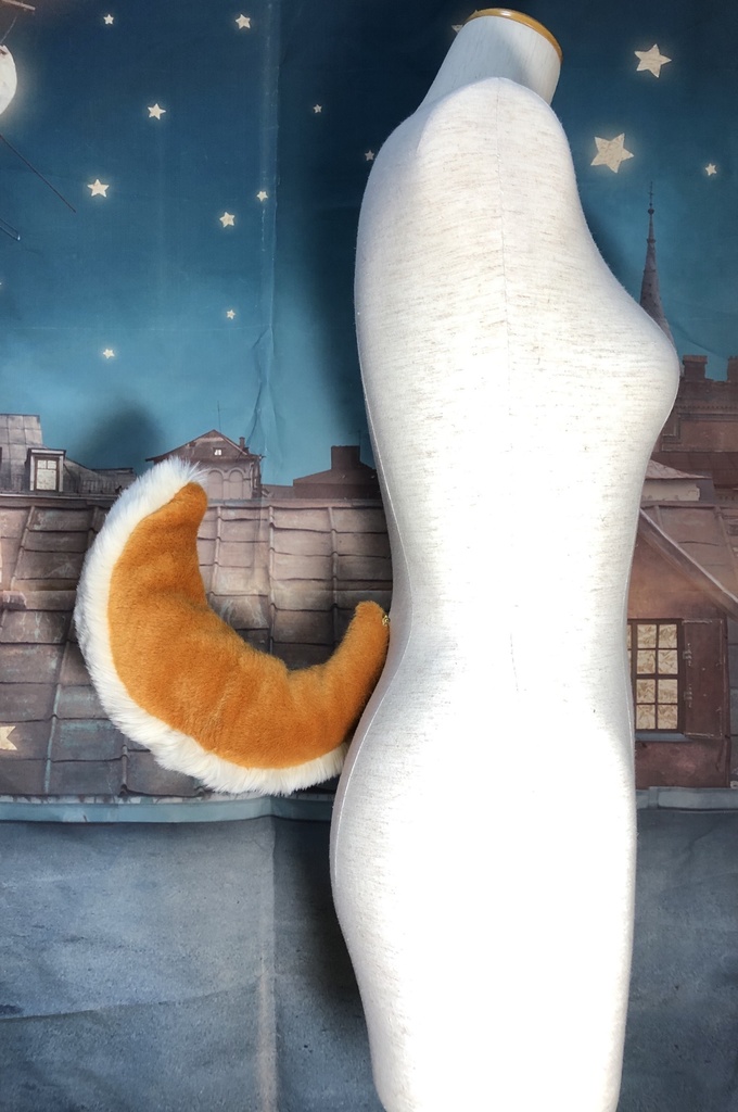 くるんと巻きしっぽ/柴犬耳&しっぽセット/オレンジブラウン×ミックスベージュ