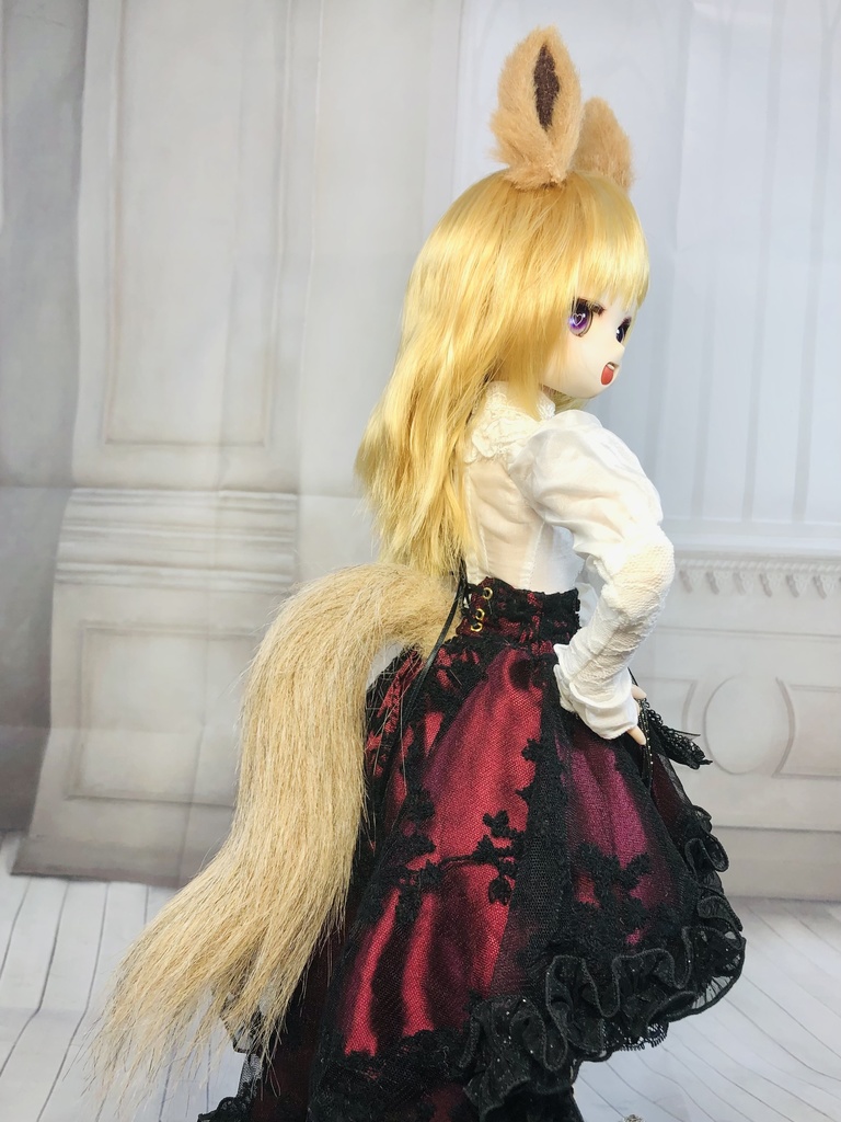 【はちぽち図書館】*馬耳&しっぽセット/DD*SD*MDD*DDS*MSD*40~60cmドール用/ドルフィードリーム/アクセサリー/ブラウン/ケンタウロス