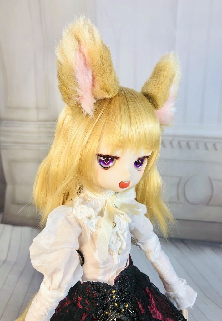 狐耳&狐しっぽセット/DD*SD*MDD*DDS*MSD*40~60cmドールさん向け/ドルフィードリーム/アクセサリー/茶系