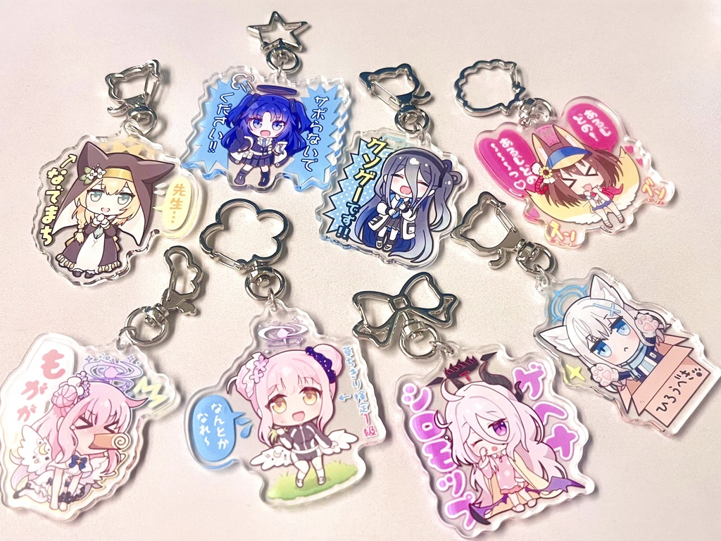 【C107】アクリルキーホルダー(シャドバ/ブルアカ/チェンソーマン)