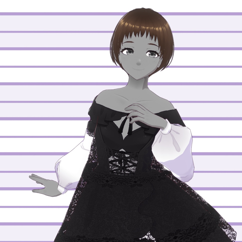 VROID - Lolita Goth dress