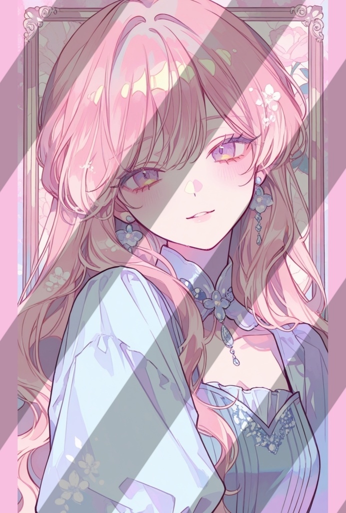 ピンク髪のお嬢様AIイラスト