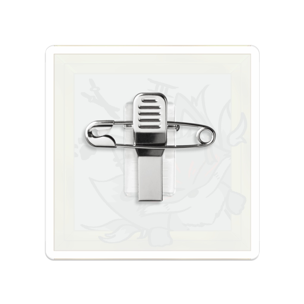 九郎明川槐 額縁九尾ピンバッジ