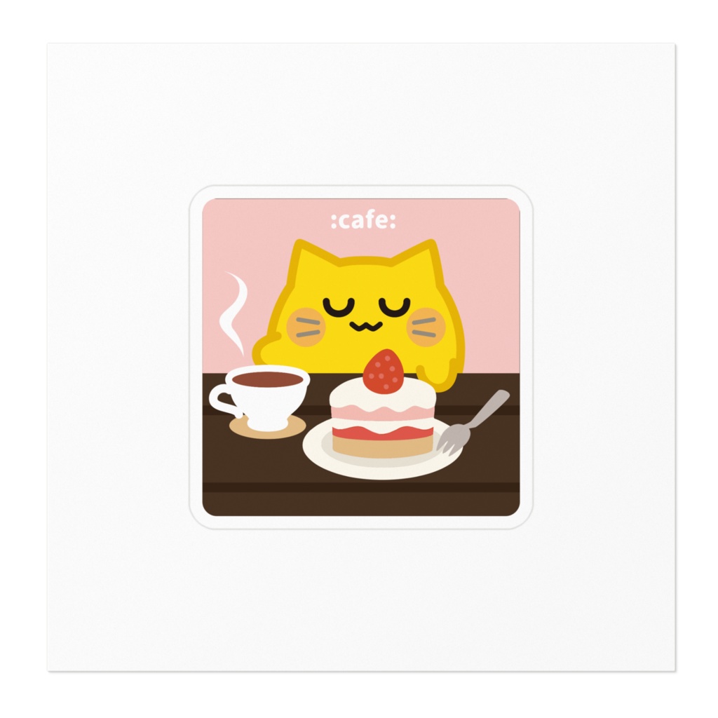 blobcatステッカー【:cafe:】