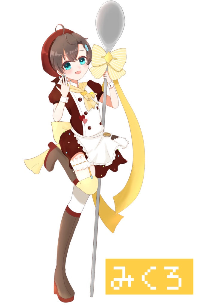 【sold out】パティシエ衣装ミニアクリルスタンド80mmコンプリートセット🍬おまけ缶バッジ付き