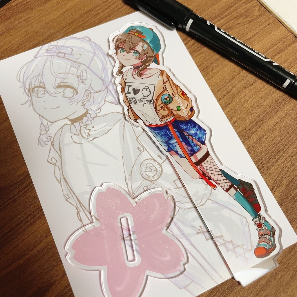 【再販】150mmBIGアクリルスタンド🌸 春のstreetがーる