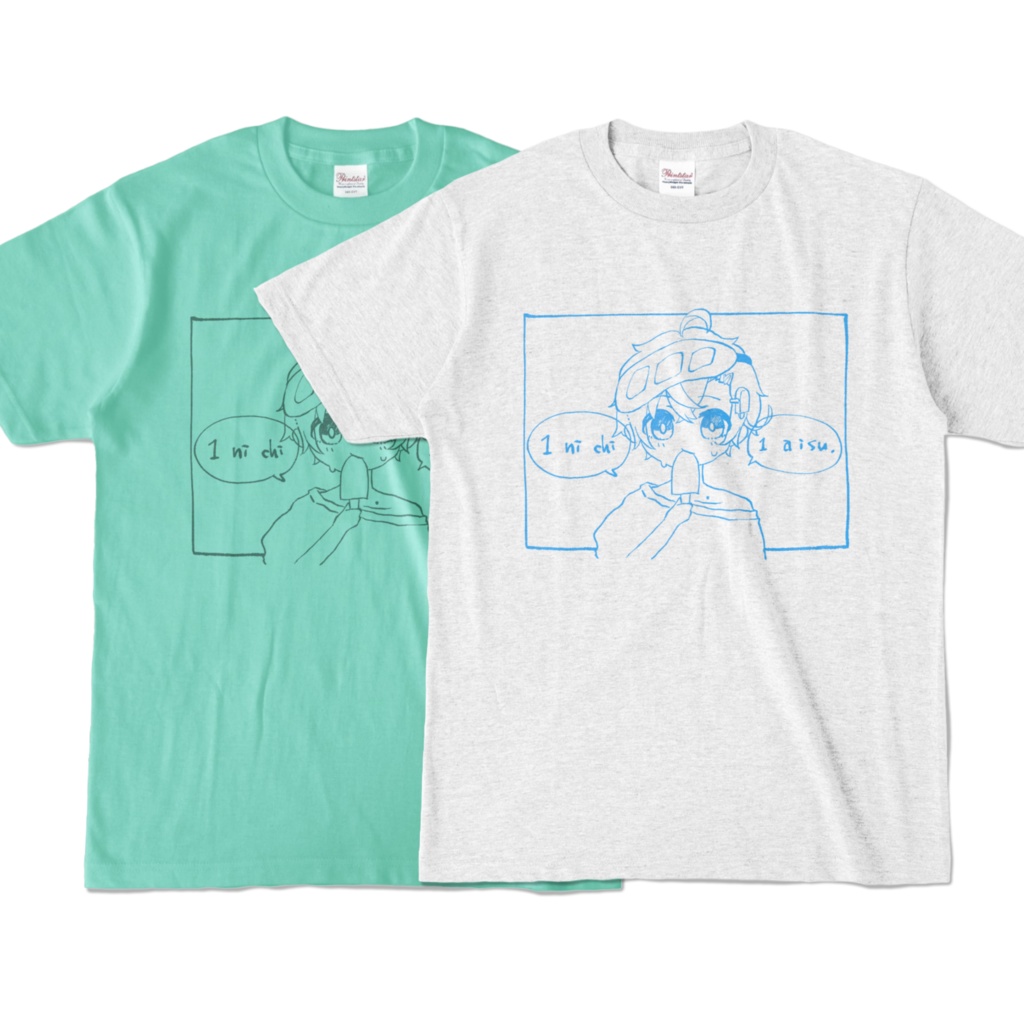 1にち1アイすT🍨言ノ葉みくろ2022夏(…?)オリジナルTシャツA - ぱすてる