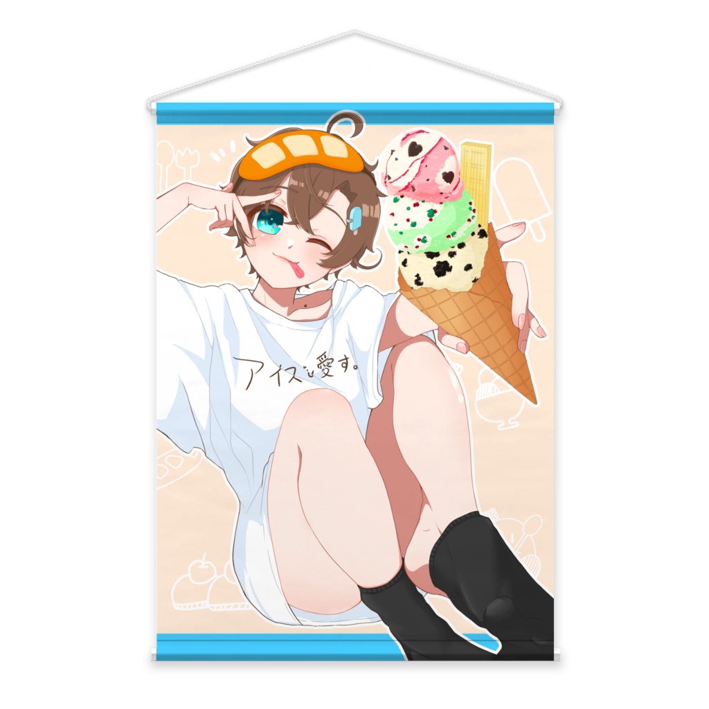 anniversary goods🍨3周年記念ビジュ B2タペストリー